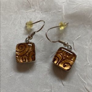 Boho bronze colored earrings